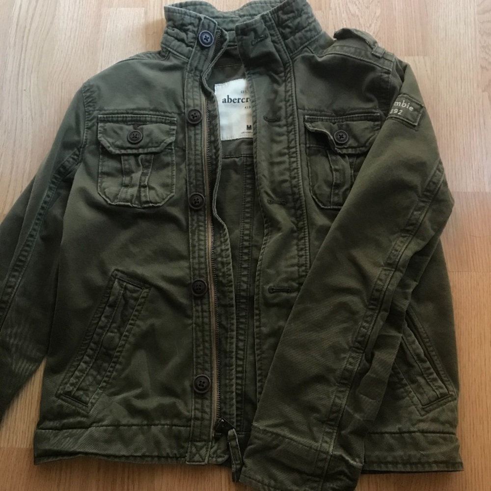 Abercrombie kids Olive utility jacket